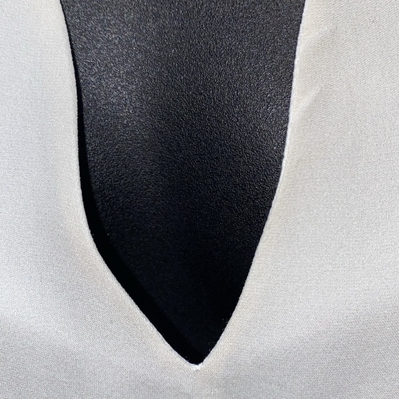 100% SILK HH HAUTE HIPPIE JEWELED-NECK CREAM CHIFFON SLEEVELESS TANK SZ S - Picture 7 of 15